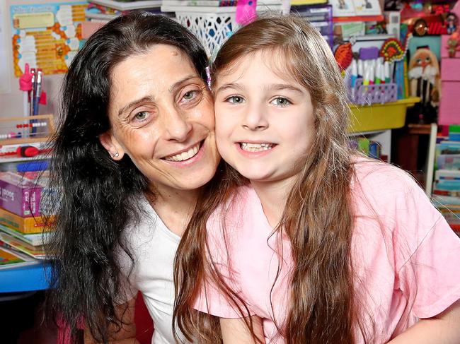 Vanessa McDonald Costa has been nominated for Mother of the Year by her 7-year-old daughter Olivia who has special needs and is home schooled by her mum. Picture: Toby Zerna