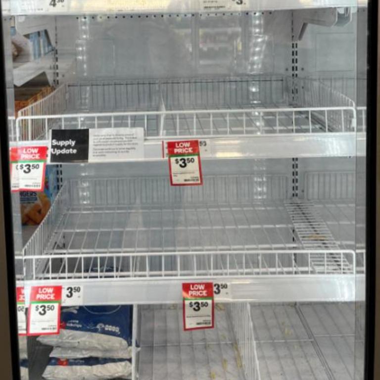 It might not be the last we see of empty frozen chip shelves, experts have warned. Picture: Reddit