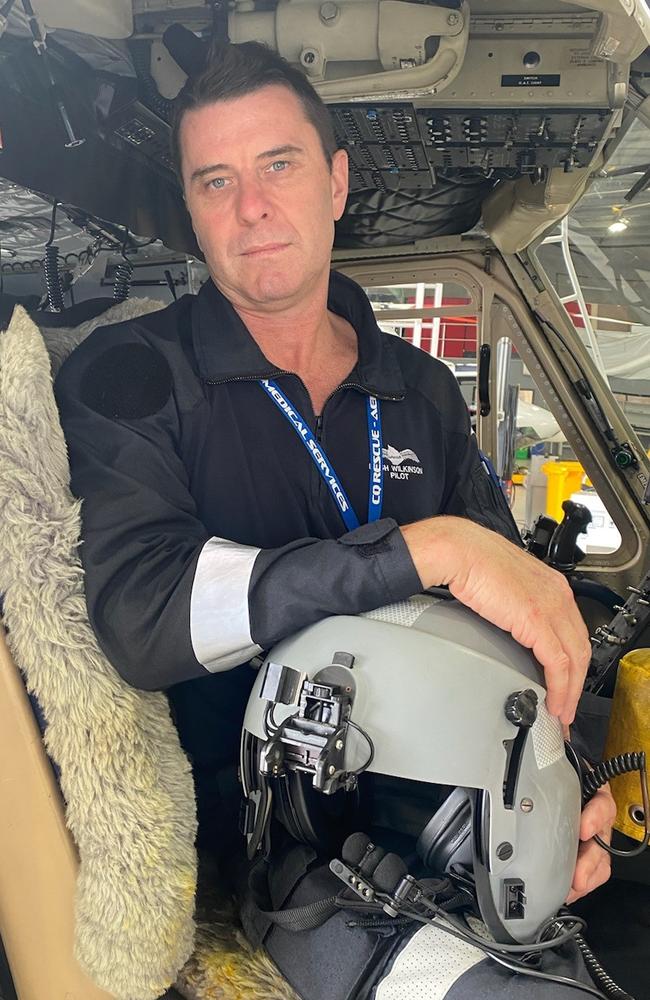 RACQ CQ Rescue pilot Leigh Wilkinson said there had been a horror increase in call outs to serious and fatal incidents in 2022. Picture: RACQ CQ Rescue