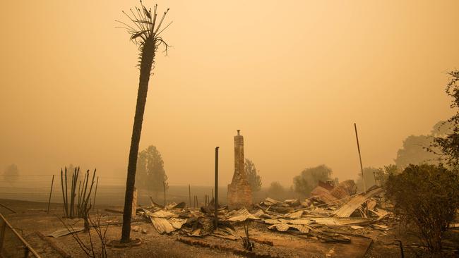 Fires destroyed many parts of Cudgewa. Picture: Jason Edwards