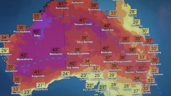 Most of Australia will swelter through brutal temperatures across the weekend: BOM Picture: Supplied