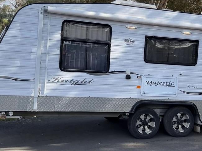 Police have charged a man and arrested a woman after they were located in an allegedly stolen caravan in Pakenham yesterday. Source: Victoria Police