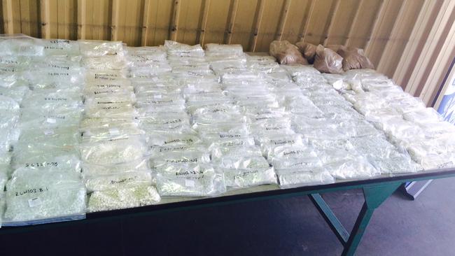 Police found almost 190,000 ecstasy pills in the raid on the Walker Flat property.