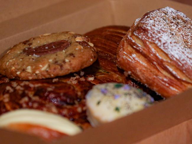 A selection of Six Russell Bakes’ sensational pastries available at the busy pop-up at Area 2BE, in Sandy Bay. Picture: Linda Higginson