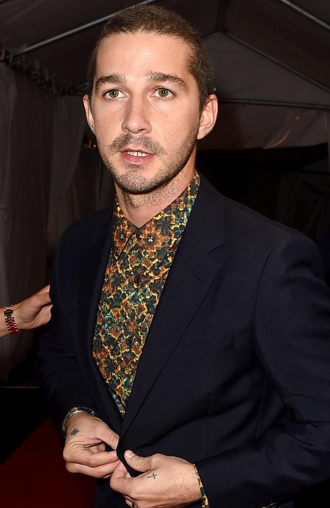Shia LaBeouf revealed he was “sleeping in Central Park”. Picture: Kevin Winter/Getty Images