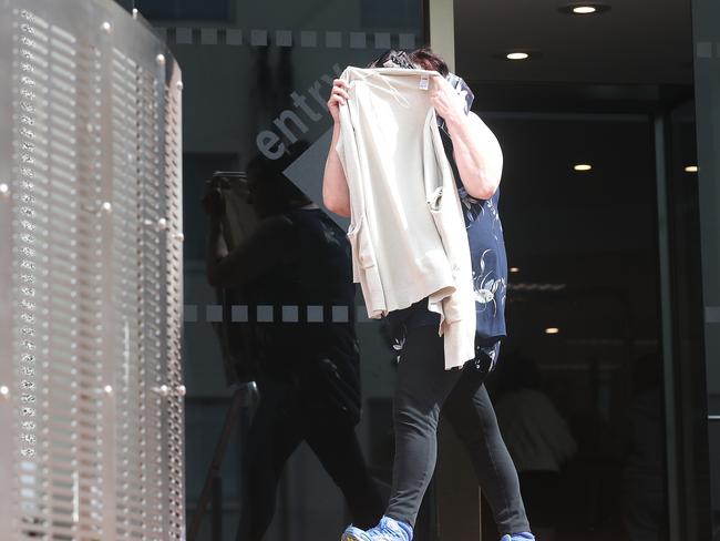 Mary Ann Walker leaving the Hobart Magistrates Court. Picture: NIKKI DAVIS-JONES