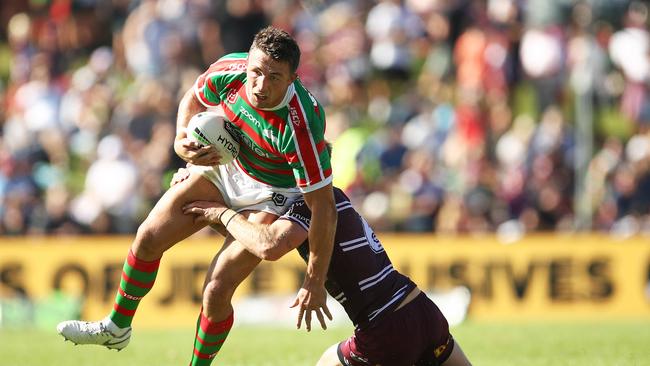 Sam Burgess bagged a try in another great performance. (AAP Image/Brendon Thorne) 