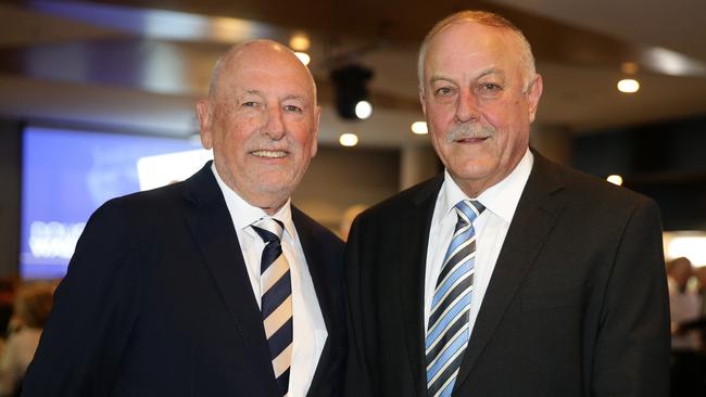 Geelong Cats president Colin Carter with former coach and AFL legend Malcolm Blight. Picture: Peter Ristevski