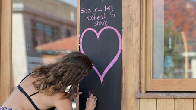 Family, friends and those who went to the cafe have been leaving touching messages following the shock death. Picture: Tracey Nearmy