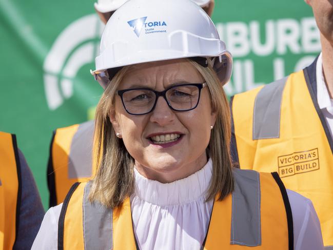 MELBOURNE, AUSTRALIA - NewsWire November 28th, 2022: The Victorian Minister for the Suburban Rail Loop, Jacinta Allan inspects early works of the Suburban rail loop in Clayton this morning.Picture: NCA NewsWire / Wayne Taylor