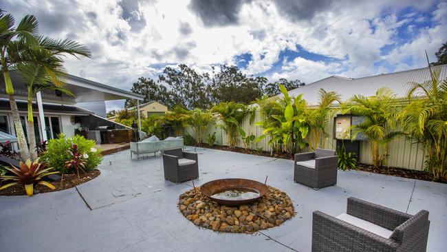 One of the outside spaces in Jackson O’Doherty’s home. Picture: Nigel Hallett