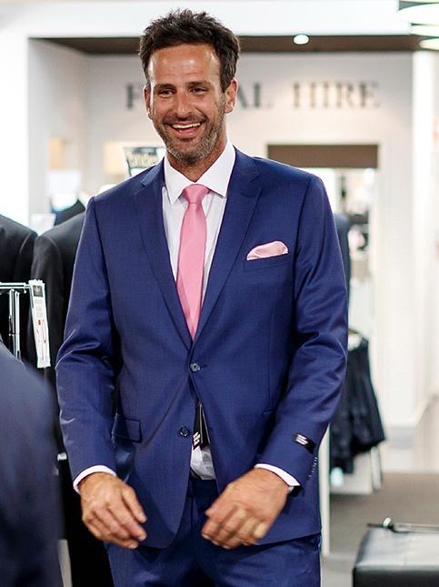 Mick Gould picked a pink tie for his recent wedding day. Picture: Instagram