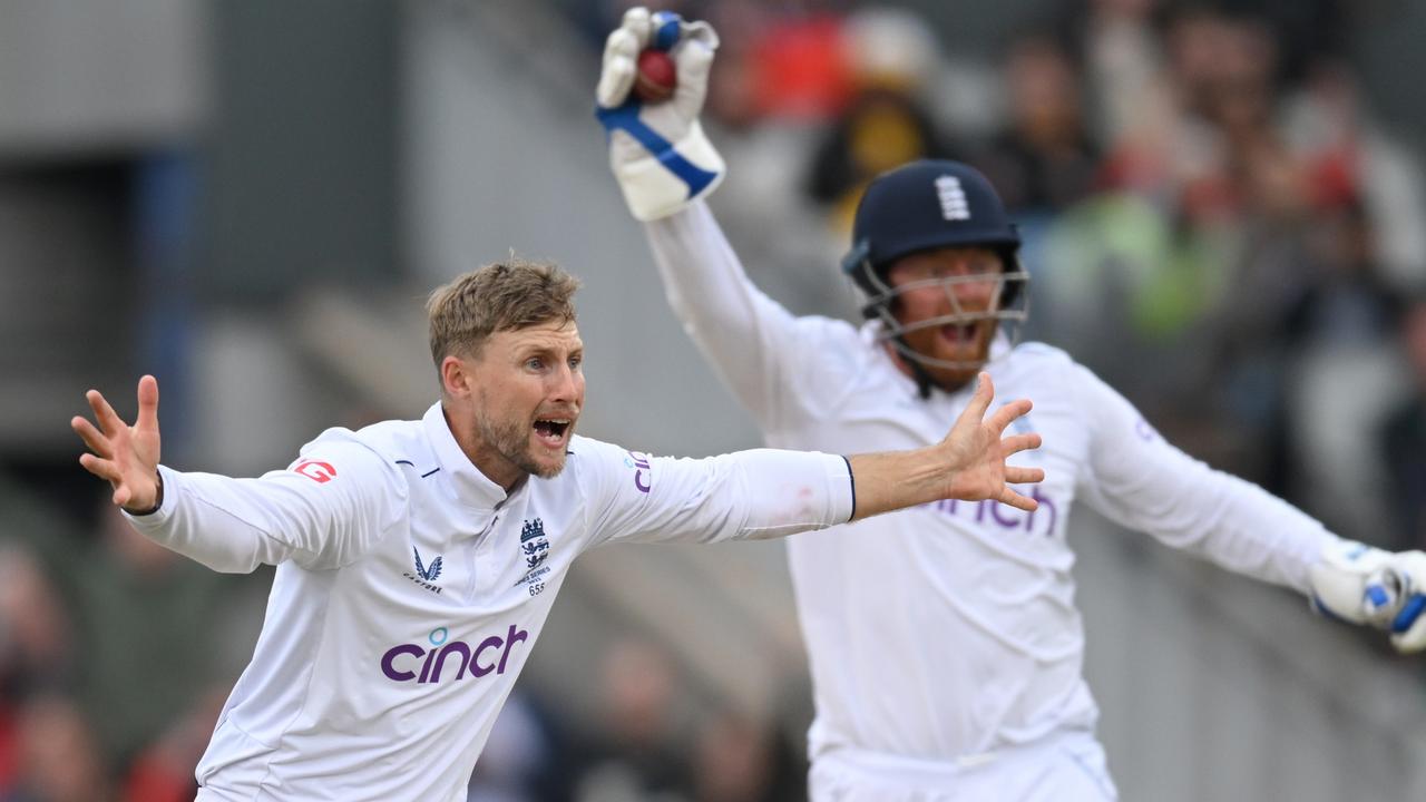 England’s Joe Root has called for play to continue until the overs are bowled, regardless of time. (Photo by Gareth Copley/Getty Images)