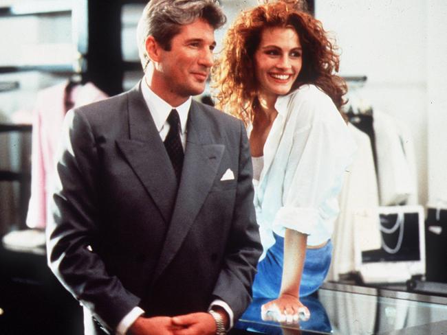 Richard Gere and Julia Roberts in scene from the film Pretty Woman. Picture: Supplied