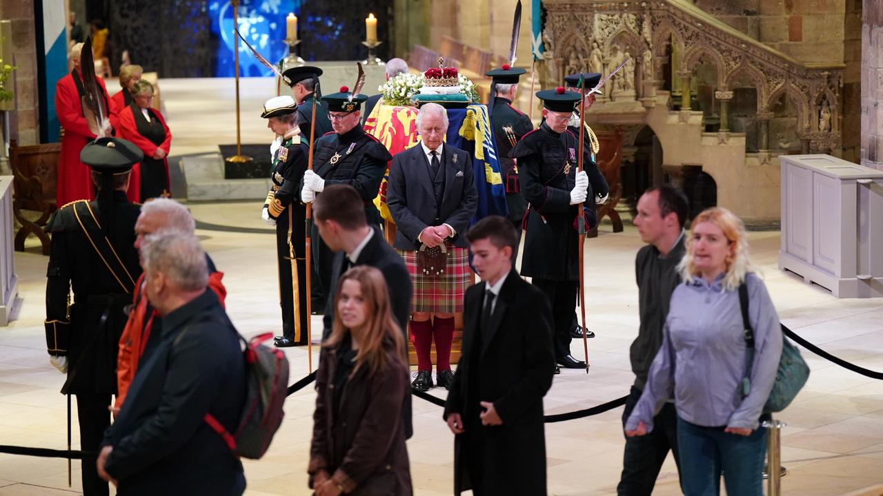 King Charles III, Princess Anne and Princes Edward and Andrew stood guard in the moving vigil. Picture: WPA Pool/Getty