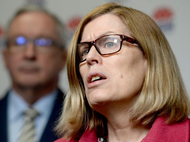 NSW chief health officer Dr Kerry Chant speaks to reporters in Sydney today. Picture: NCA NewsWire/Jeremy Piper