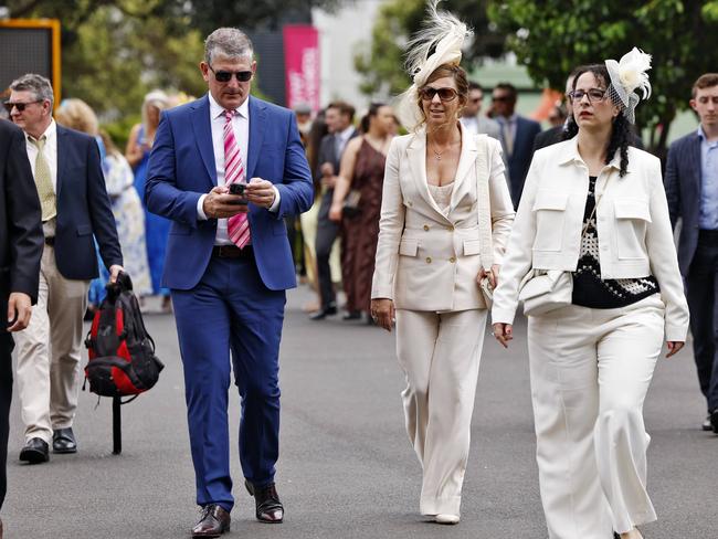 Punters arrive for The Big Dance race day at Randwick Racecourse. Picture: Sam Ruttyn