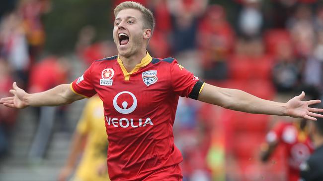 Stefan Mauk has rejoined Adelaide United, four years after inspiring his hometown club to its maiden A-League championship. Picture: Stephen Laffer