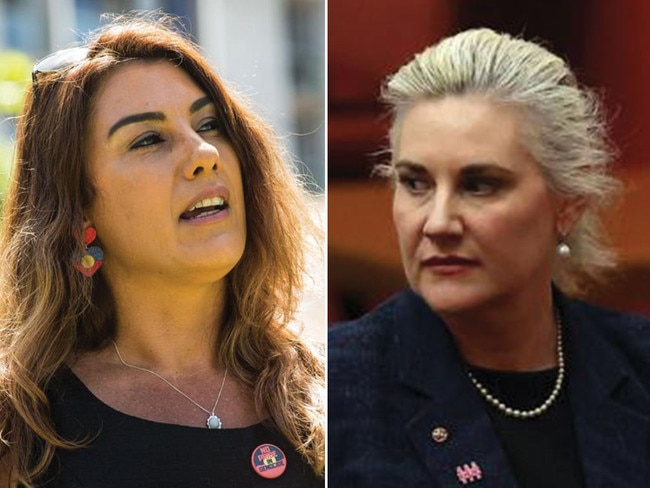 Lidia Thorpe, left, and Hollie Hughes. Pictures: NewsCorp