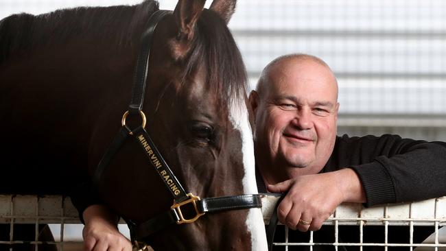 Trainer Mark Minervini prepares Dulcima who has a great chance on Friday.