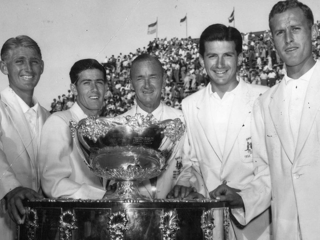 Australia’s 1956 Davis Cup tennis team.