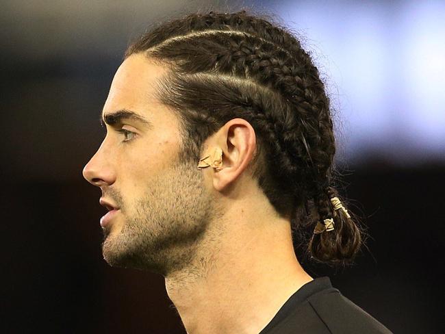 Brodie Grundy cornrows Collingwood ruckman debuts bizarre