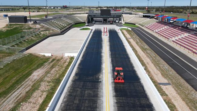 Track preparation is nearly complete at the new Dragway at The Bend drag strip. Picture: Facebook.