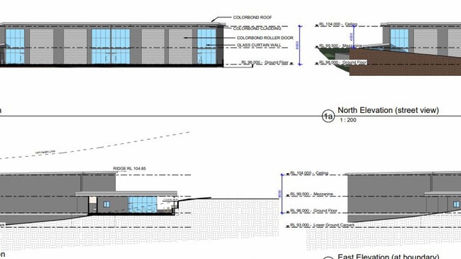 Artist impression of the warehouses.