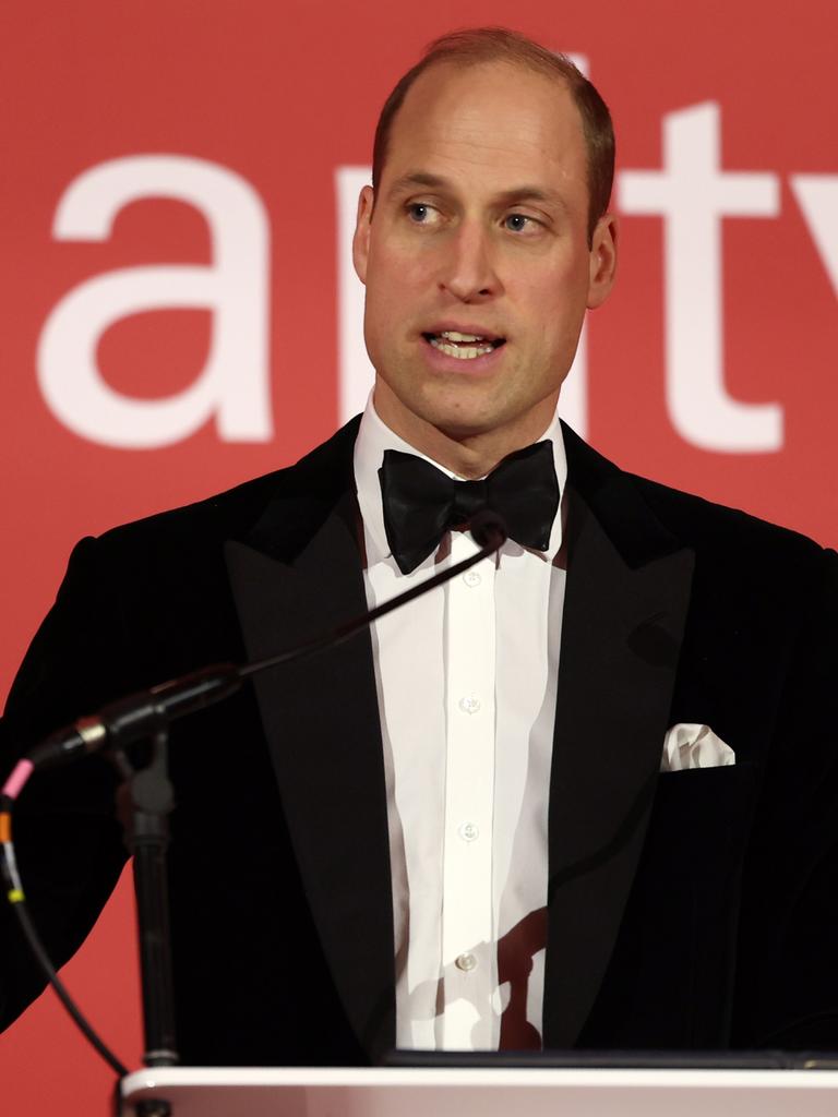 William also spoke during the London Air Ambulance Charity Gala Dinner on Wednesday night. Picture: Daniel Leal – WPA Pool/Getty Images