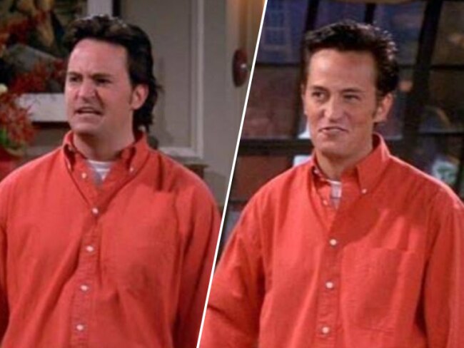 Matthew Perry as Chandler Bing on the final episode of season six, then in the same outfit on the first episode of season seven.