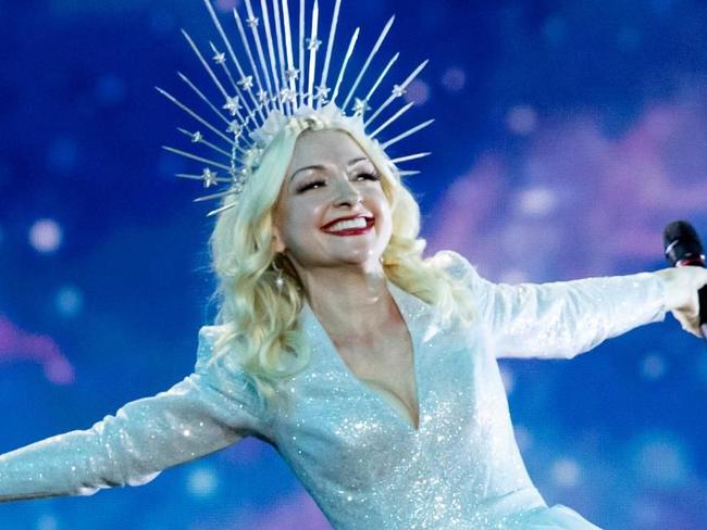 Kate Miller-Heidke performing at Eurovision in 2019.