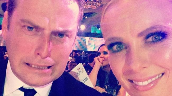 Karl Stefanovic with soon-to-be sister-in-law Sylvia Jeffreys.  Picture:  Instagram