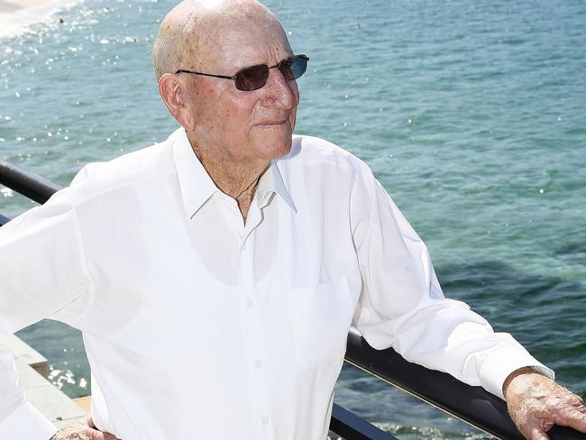 Norman Hill, a member of Coogee Surf Life saving club for 76 years was presented with the Service to Sport category. Picture: John Appleyard