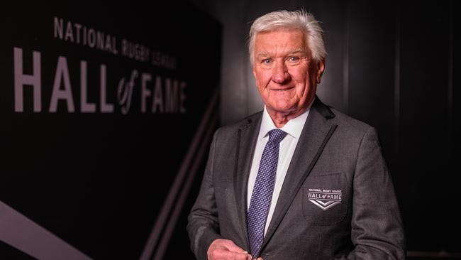 Ray Warren after being inducted into the NRL Hall of Fame in 2019. Picture: James Gourley/Getty