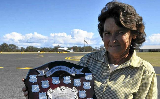 Val Wilkinson took out a top flying award for the Australian Women Pilots’ Association for her outstanding contribution to the advancement of gliding. Picture: Georja Ryan