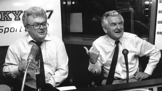 Graham Richardson with former Prime Minister Bob Hawke in 1991.