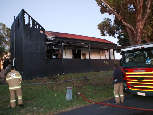 More than two dozen MFB firefighters attacked the fire, bringing it under control in 35 minutes. Picture: David Crosling