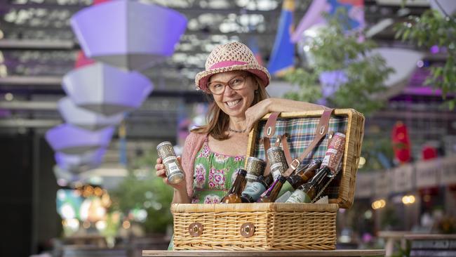 Taste of Summer stall holder Dina Gregson of Southern Ocean Soda Co. and Spirited Beverages at PW1, Hobart. Picture: Chris Kidd