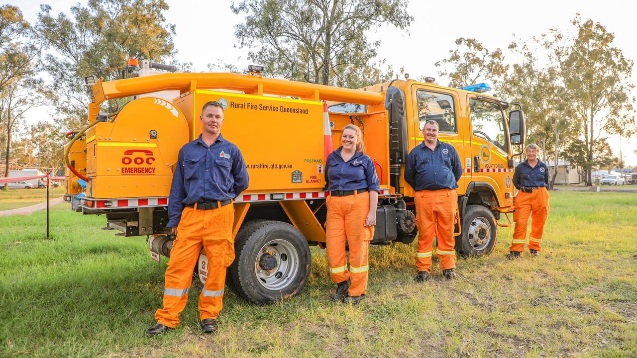 Mount Forbes RFS First Officer David Clarke and family.