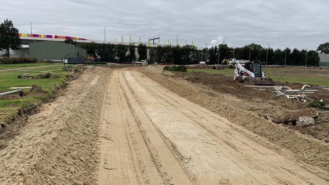 Work underway on the $2m redevelopment at Angle Park. Picture: PAULA THOMPSON