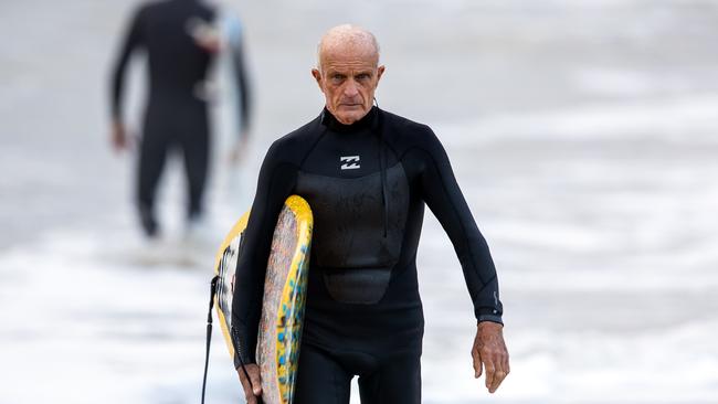 Jon Winfield surfing near Sharpes Beach. Picture: Liam Mendes