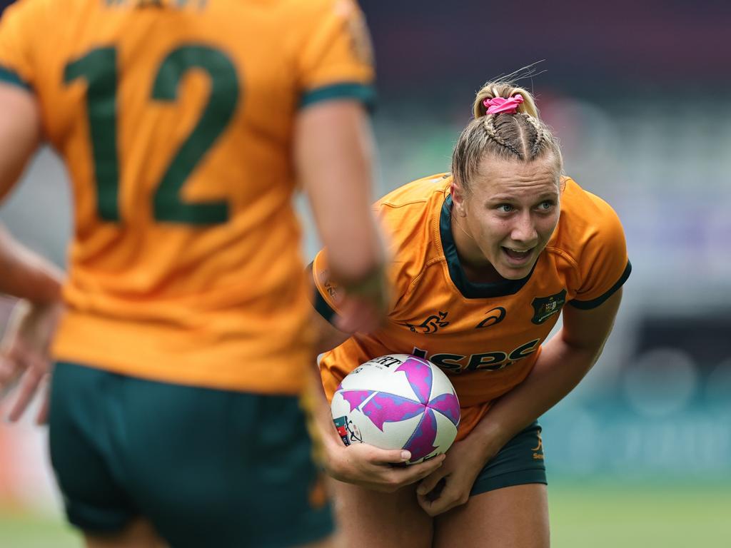 Australia’s women rebounded from their semi-final heartache to finish third. Picture: Mike Lee - KLC fotos for World Rugby