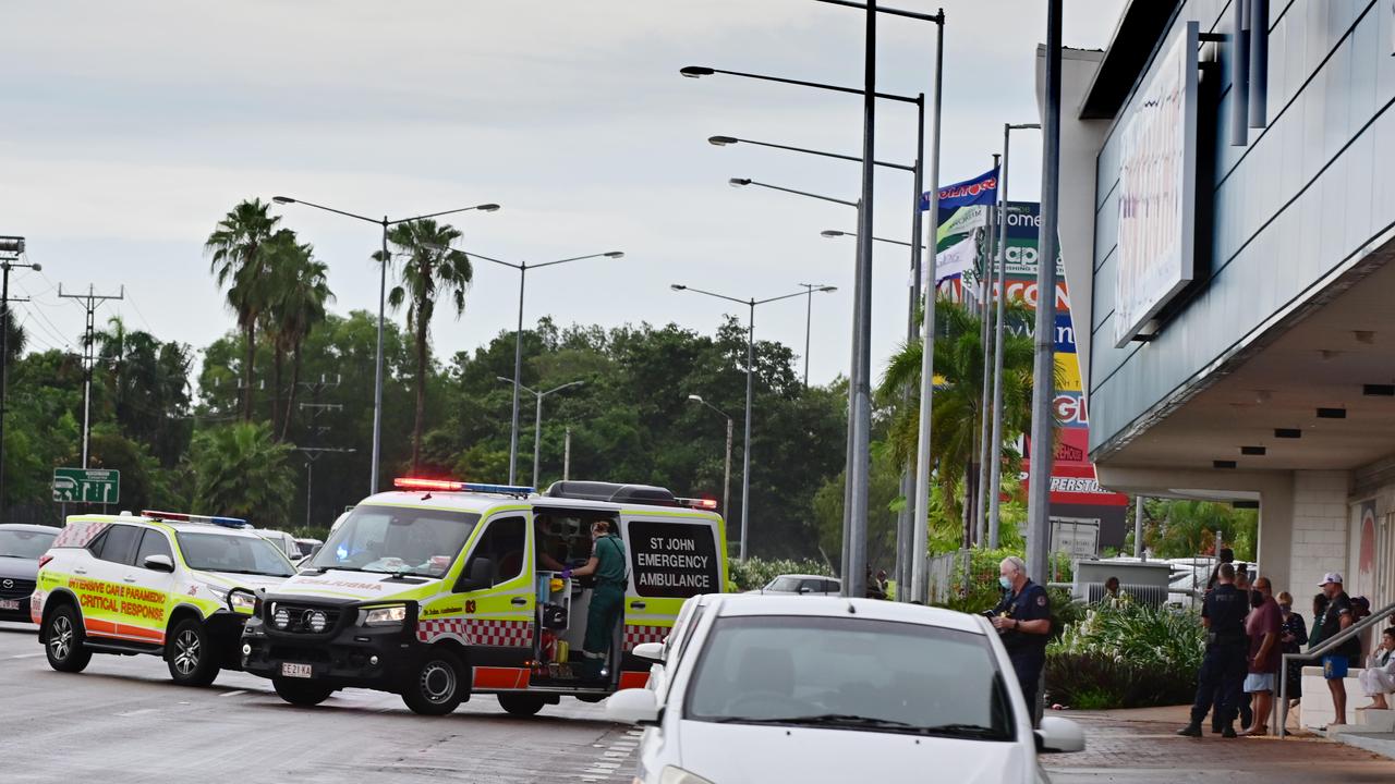 Accident Trower Rd outside Spotlight possible pedestrian hit. Picture: Julianne Osborne