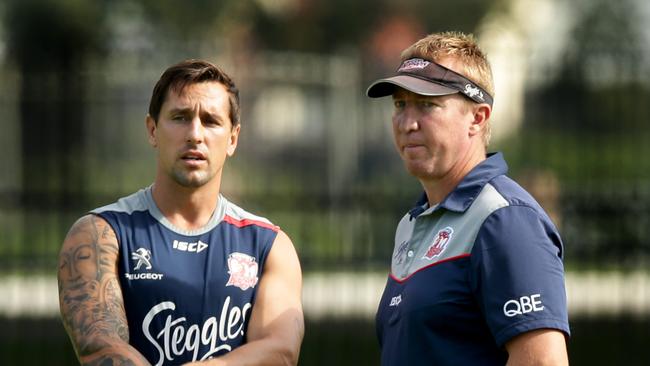 Mitchell Pearce’s exit from the Roosters sparked the feud. Picture: Gregg Porteous