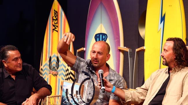 Blind surfer Matt Formston at the Australian Surfing Awards taking home the Heavy Water Award recognising his incredible feat taking on the world's biggest wave, Nazare in Portugal.