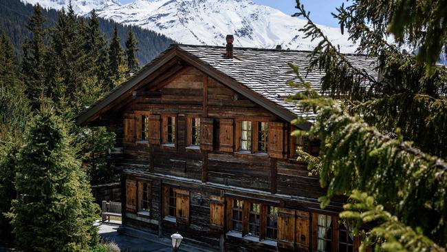 The wooden chalet Helora, owned since 2014 by Britain's Prince Andrew and his ex-wife Sarah Ferguson in the Alpine resort of Verbier, western Switzerland. Picture: Fabrice Coffrini/AFP