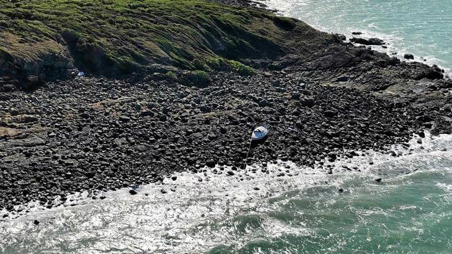 DRAMATIC RESCUE: A flare was triggered to bring attention to the RACQ Capricorn Rescue helicopter. Picture: RACQ Capricorn Rescue