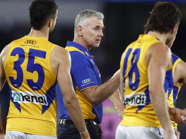 Four factors will decide Adam Simpson’s future at the West Coast Eagles. Picture: Daniel Pockett/Getty Images