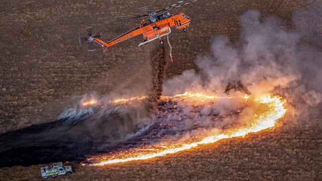 Aerial support was called in to fight fires in East Gippsland. Picture: State Control Centre