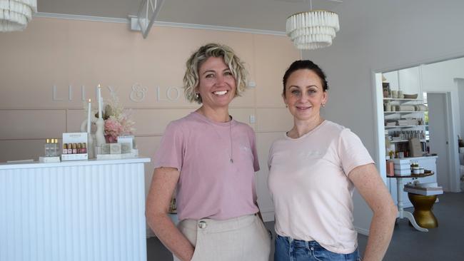 Lilly and Lotus new store: Danielle Hempseed with retail manager Aimee Kirby.